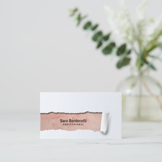 Grunge achtergrondRipped professioneel Visitekaart Visitekaartje (Staand voorkant)