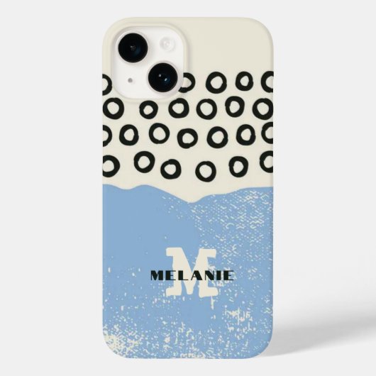 Grunge aesthetic abstract minimal Monogram Case-Mate iPhone Case (Achterkant)