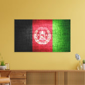 Grunge Afghanistan Flag Canvas Afdruk (Insitu (Woonkamer))