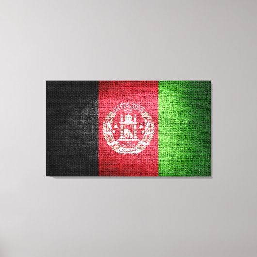 Grunge Afghanistan Flag Canvas Afdruk (Voorkant)