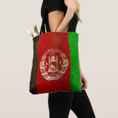 Grunge Afghanistan Flag Tote Bag (Dichtbij)