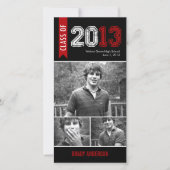  Grunge Afstuderen aankondiging fotokaart (Voorkant)