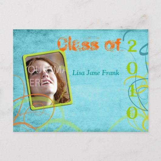 Grunge, afstuderen briefkaarten (Voorkant)