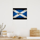 Grunge Agnew Scotland Flag Poster (Keuken)