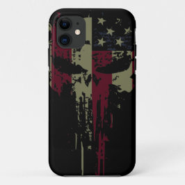 Grunge America skull Hoesje-Mate iPhone Case