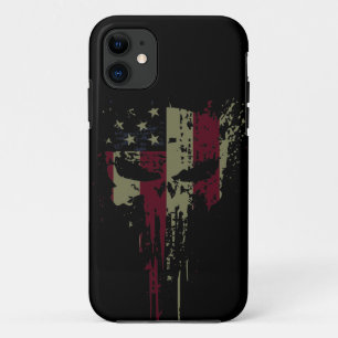 Grunge America skull Hoesje-Mate iPhone Case