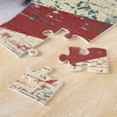 Grunge American Flag Beagle Dog Legpuzzel (Zijkant)