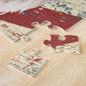 Grunge American Flag Border Collie Dog Legpuzzel (Zijkant)