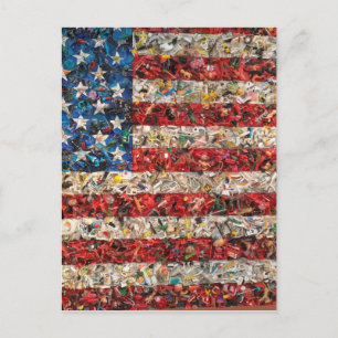 grunge american flag briefkaart