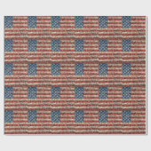 grunge american flag cadeaupapier (Vlak)