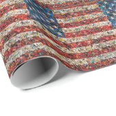 grunge american flag cadeaupapier (Rol Hoek)