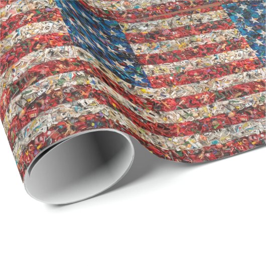 grunge american flag cadeaupapier (Rol Hoek)