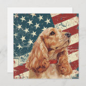 Grunge American Flag Cocker Spaniel Dog (Voorkant / Achterkant)