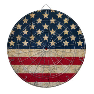  Grunge American Flag Dartboard Dartbord