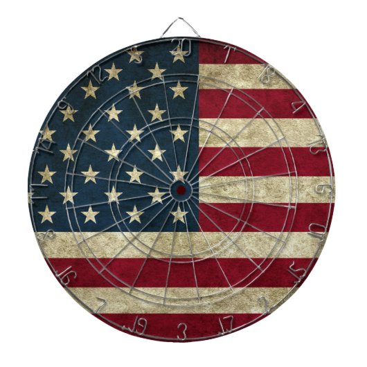 Grunge American Flag Dartbord (Voorkant)