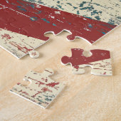 Grunge American Flag Doberman Pinscher Dog Legpuzzel (Zijkant)