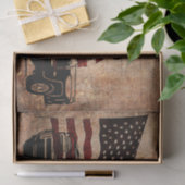 Grunge American Flag en Black Truck Patriotic Tissuepapier (Geschenk)