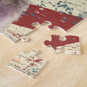 Grunge American Flag Golden Retriever Dog Legpuzzel (Zijkant)