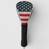  Grunge American Flag Golf Head Hoesje Golfheadcover (Voorkant)