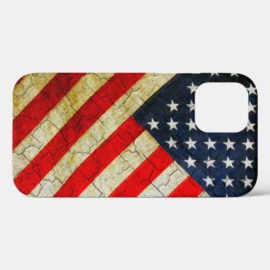 Grunge American flag Hoesje-Mate iPhone Case (Achterkant (horizontaal))