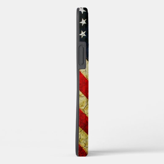 Grunge American flag Hoesje-Mate iPhone Case (Achterkant / Rechts)