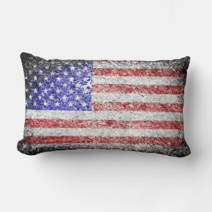 Grunge American Flag Kussen