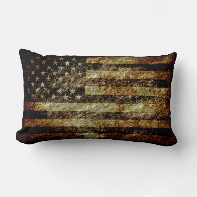 Grunge American Flag Kussen (Voorkant)