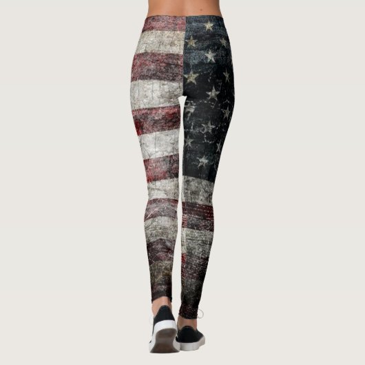 Grunge American Flag Leggings (Achterkant)