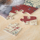 Grunge American Flag Miniature Schnauzer Dog Legpuzzel (Zijkant)