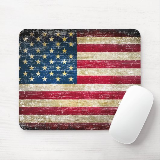 Grunge American Flag Muismat (Met muis)