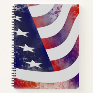 Grunge American Flag Notitieboek