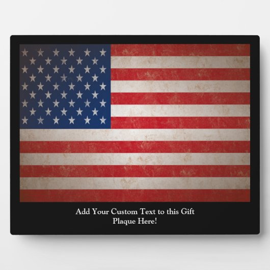  Grunge American Flag Patriotic Design Fotoplaat (Voorkant)