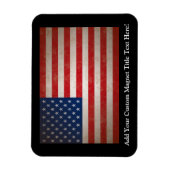  Grunge American Flag Patriotic Design Magneet (Verticaal)