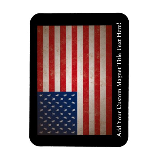  Grunge American Flag Patriotic Design Magneet (Verticaal)