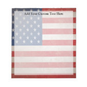 Grunge American Flag Patriotic Design Notitieblok (Voorkant)