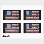 Grunge American Flag - Patriottische Stickers (Vel)