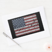 Grunge American Flag - Patriottische Stickers (Envelop)