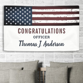 Grunge American Flag Police Retirement Spandoek