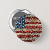 grunge american flag ronde button 5,7 cm (Voorkant /achterkant)