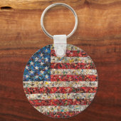 grunge american flag sleutelhanger (Voorkant)