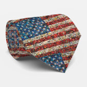 grunge american flag stropdas (Opgerold)
