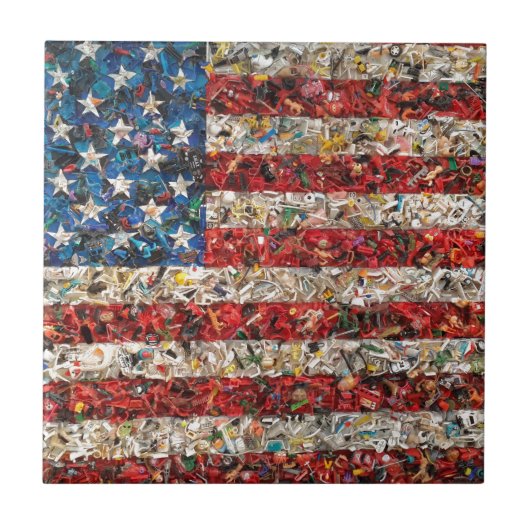 grunge american flag tegeltje (Voorkant)
