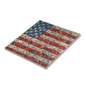 grunge american flag tegeltje (Zijkant)
