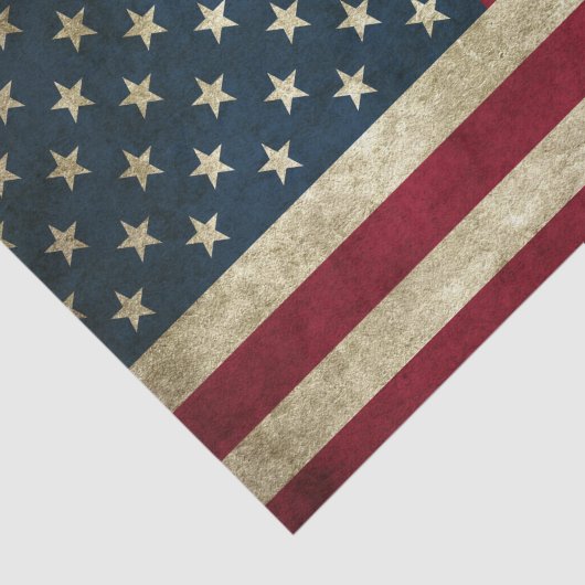 Grunge American Flag Tissuepapier (Detail)