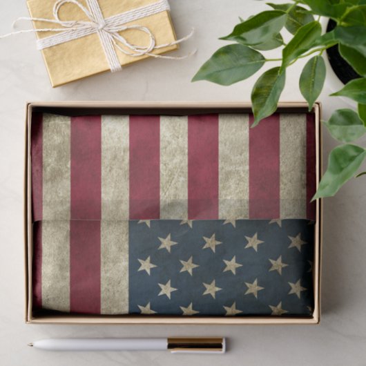 Grunge American Flag Tissuepapier (Geschenk)