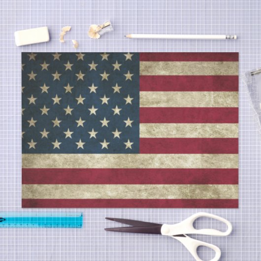 Grunge American Flag Tissuepapier (Craft)
