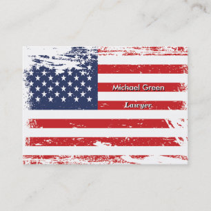 Grunge American Flag Visitekaartje
