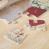 Grunge American Flag Yellow Labrador Retriever Dog Legpuzzel (Zijkant)