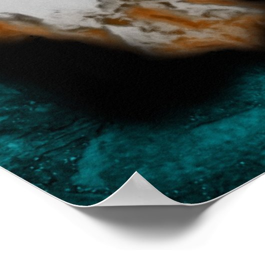 Grunge American Pitbull Terrier Portret Poster (Hoek)