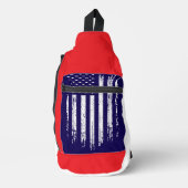 Grunge Amerika Vlag Sling Bag (Voorkant)